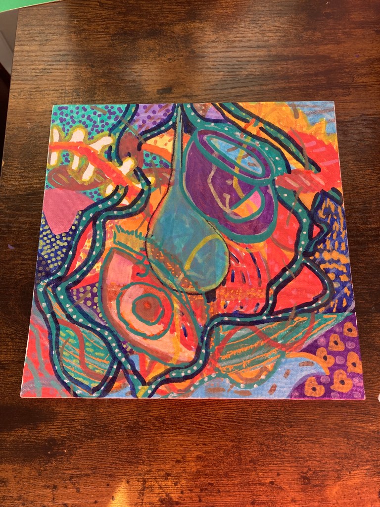 Dots in my weeklong doodle tear drop cup and eye spine various colors 